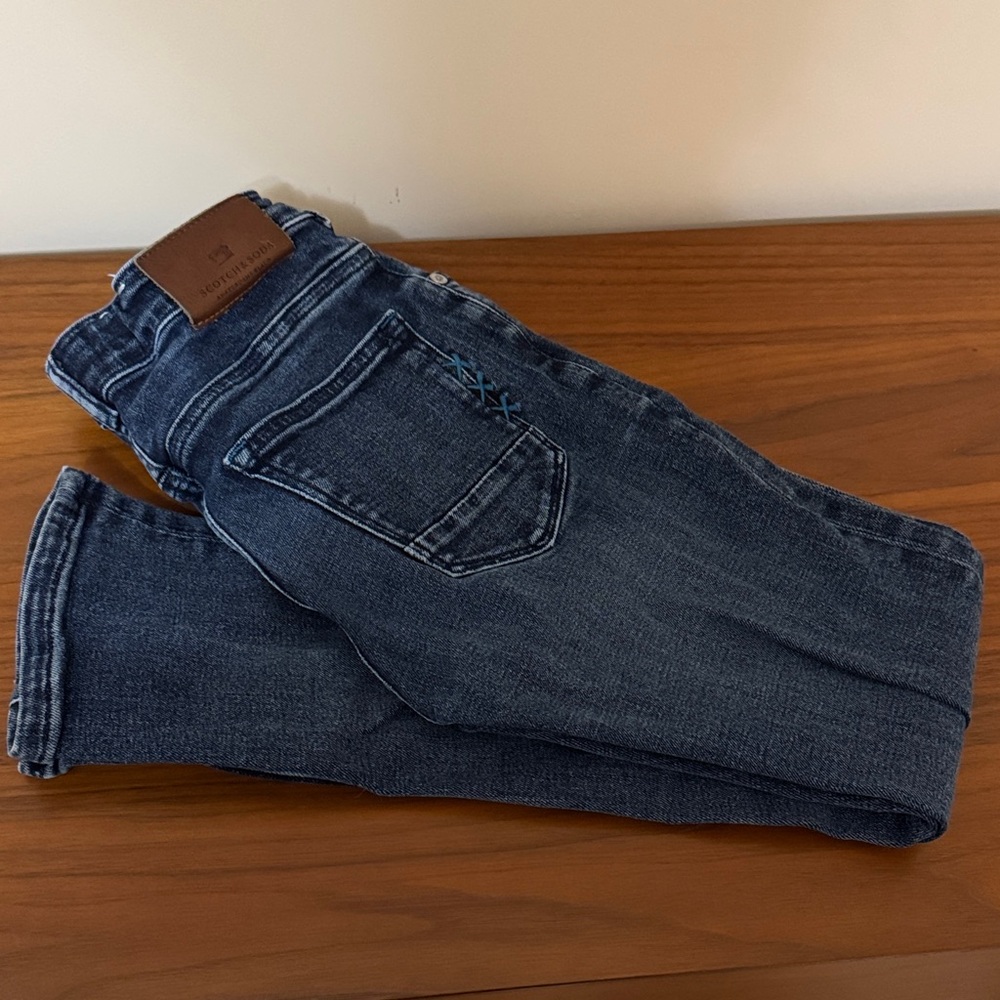 Scotch & Soda Dark Blue Straight Jeans
